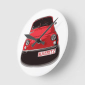 Fiat 500 Biarritz Runde Wanduhr (Winkel)
