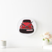Fiat 500 Biarritz Runde Wanduhr (Zuhause)