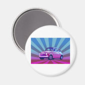 Fiat 500 Bunt Magnet (Vorderseite/Rückseite)