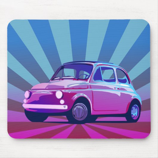 Fiat 500 Bunt Mousepad (Vorne)