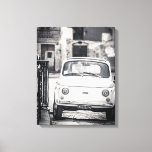 Fiat 500, cinquecento, in Italien, klassische Lein Leinwanddruck