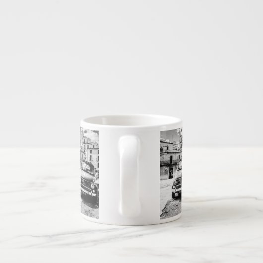 Fiat 500, cinquecento in Italien, klassisches Espressotasse (Rückseite)