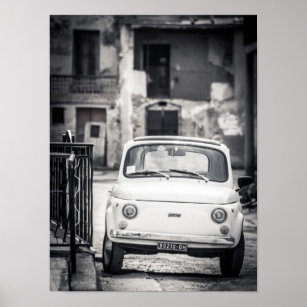 Fiat 500, Cinquecento, Italien Poster