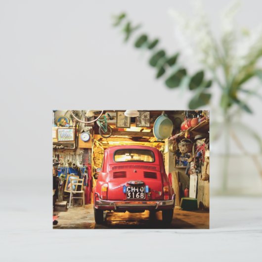 Fiat 500, Cinquecento, Italien Postkarte (Stehend Vorderseite)