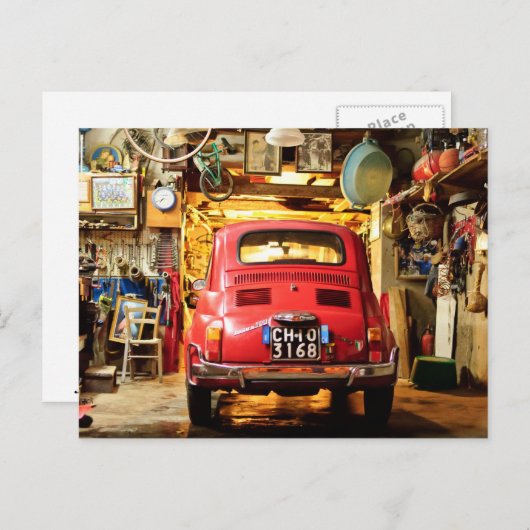 Fiat 500, Cinquecento, Italien Postkarte (Vorne/Hinten)