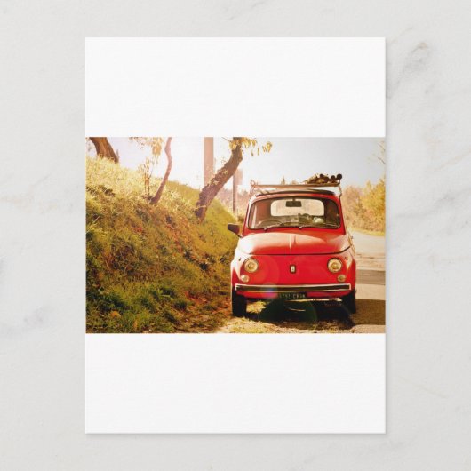 Fiat 500, Cinquecento, Italien Postkarte (Vorderseite)