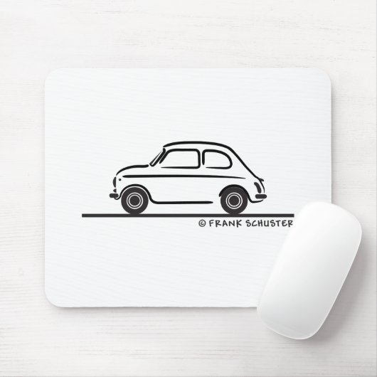 Fiat 500 Cinquecento Mousepad (Mit Mouse)