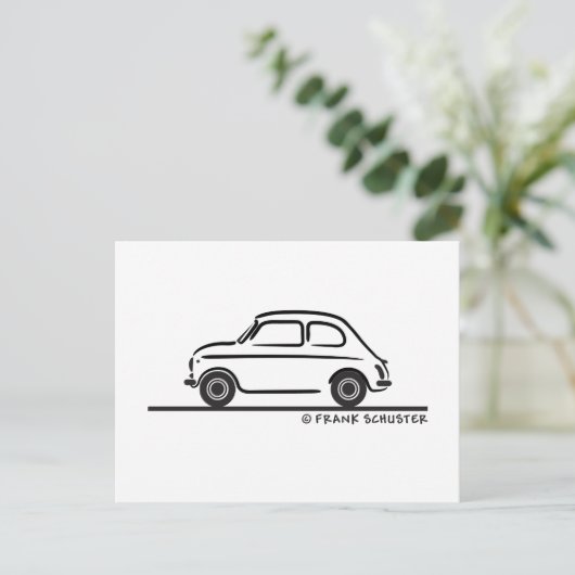 Fiat 500 Cinquecento Postkarte (Stehend Vorderseite)
