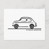 Fiat 500 Cinquecento Postkarte (Vorderseite)