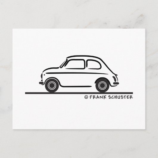 Fiat 500 Cinquecento Postkarte (Vorderseite)