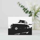 Fiat 500 classic - Schwarze Postkarte (Stehend Vorderseite)