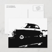 Fiat 500 classic - Schwarze Postkarte (Vorne/Hinten)
