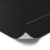 Fiat 500 classic - Silver on Black Poster (Ecke)