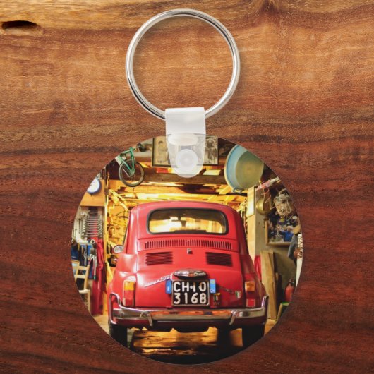 Fiat 500 in Italien Schlüsselanhänger (Vorderseite)