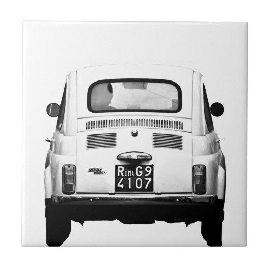 Fiat 500 in Rom, Italien Fliese (Vorderseite)