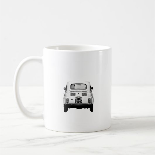 Fiat 500 in Rom, Italien Kaffeetasse (Links)