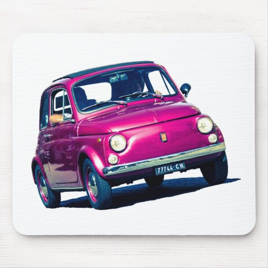Fiat 500 in Rom, Italien Mousepad (Vorne)