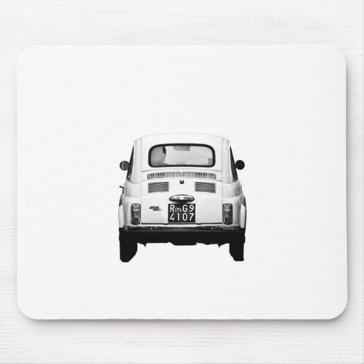 Fiat 500 in Rom, Italien Mousepad (Vorne)