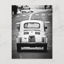 Fiat 500 in Rom, Italien Postkarte