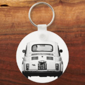 Fiat 500 in Rom, Italien. Schlüsselanhänger (Vorderseite)