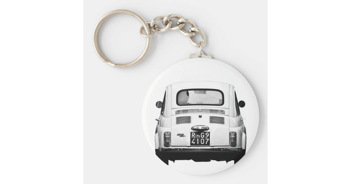 Fiat 500 In Rom Italien Schlusselanhanger Zazzle De