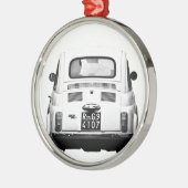 Fiat 500 in Rom, Italien Silbernes Ornament (Links)
