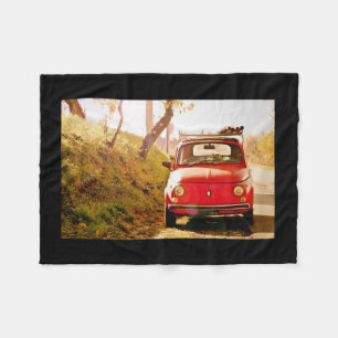 Fiat 500, Italien, Fleece-Decke Oldtimer Fleecedecke