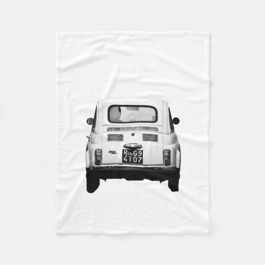 Fiat 500, Italien, Fleece-Decke Oldtimer Fleecedecke (Vorderseite)