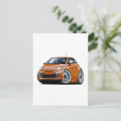 Fiat 500 Kupfer Car Postkarte (Stehend Vorderseite)