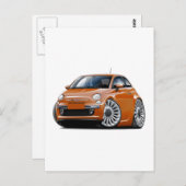 Fiat 500 Kupfer Car Postkarte (Vorne/Hinten)