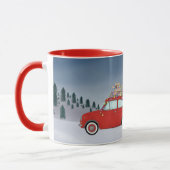 Fiat 500 mit Weihnachtsbaum Tasse Kaffee (Links)
