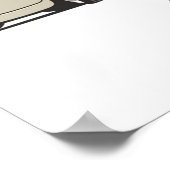 Fiat 500 personalisiert für Olivia Poster (Ecke)