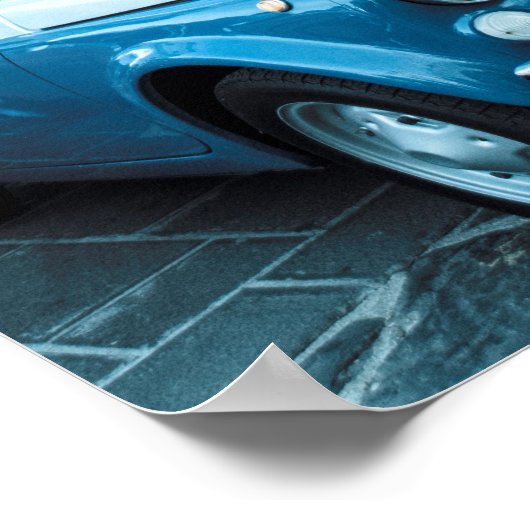 Fiat 500 Police car Poster, Cinquecento, Italien Poster (Ecke)