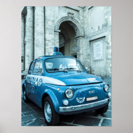 Fiat 500 Police car Poster, Cinquecento, Italien Poster