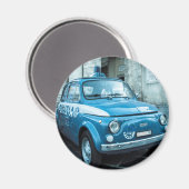 Fiat 500 Polizeiauto in Italien Magnet (Vorderseite/Rückseite)