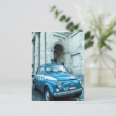 Fiat 500 Polizeiauto in Italien Postkarte (Stehend Vorderseite)