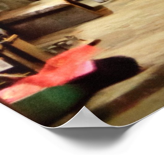 Fiat 500 Poster, Retro cinquecento, Italien Poster (Ecke)