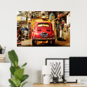 Fiat 500 Poster, Retro cinquecento, Italien Poster (Heimbüro)