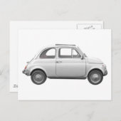 Fiat 500 postkarte (Vorne/Hinten)