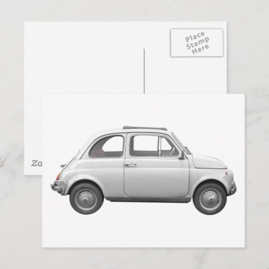 Fiat 500 postkarte (Vorne/Hinten)