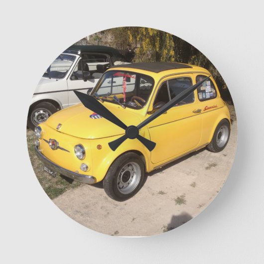 Fiat 500 runde wanduhr (Vorderseite)