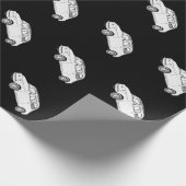 Fiat 500 Topolino Black and White Italian City Car Geschenkpapier (Ecke)
