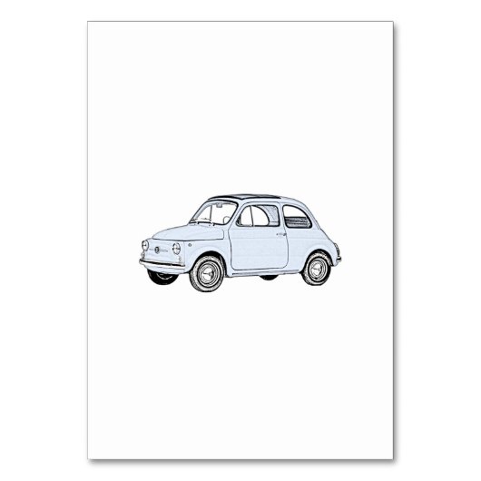 Fiat 500 Topolino Tischnummer (Vorderseite)