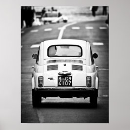 Fiat 500, Vintag cinquecento, Rom Italien Poster