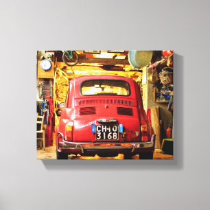 Fiat 500, vintage cinquecento in Italien Leinwanddruck