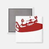 Fiat 600 Detail - Dunkelrot bei Licht Magnet (Vorderseite/Rückseite)