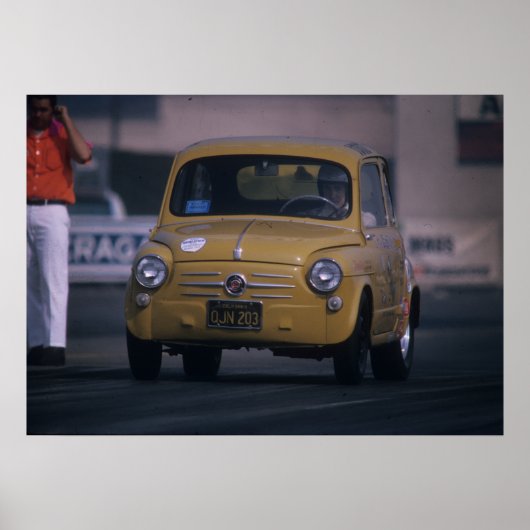 Fiat 600 - Little Giant Killer - Vintager Drag Poster (Vorne)
