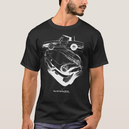 FIAT 850 SPIDER Classic T-Shirt (Vorderseite)