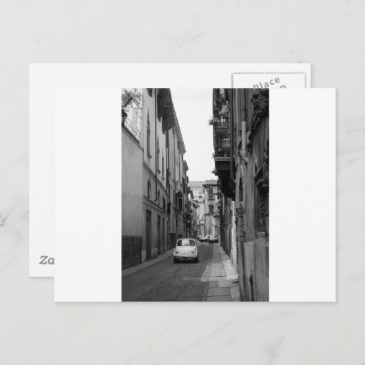 Fiat Cinquecento in Verona Postkarte (Vorne/Hinten)