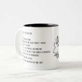 Fiat die JA Gebet gesegnete Jungfrau Mary Zweifarbige Tasse (Vorderseite Links)